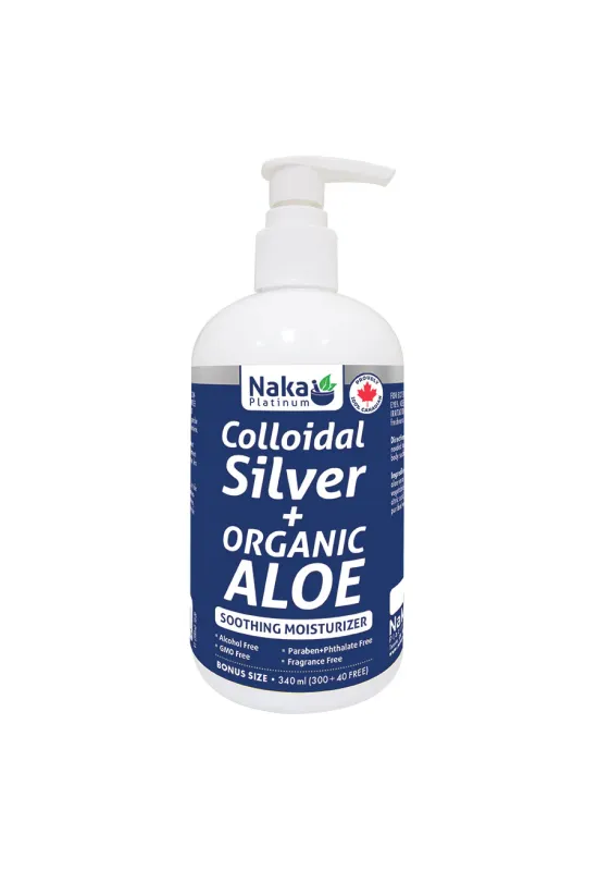 Platinum Colloidal Silver + Organic Aloe Gel - 340ml